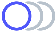 A set of 3 interlocking circles, representing the markets in an admin set